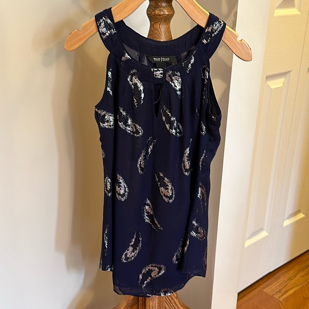 White House Black Market Silk Sleeveless Top